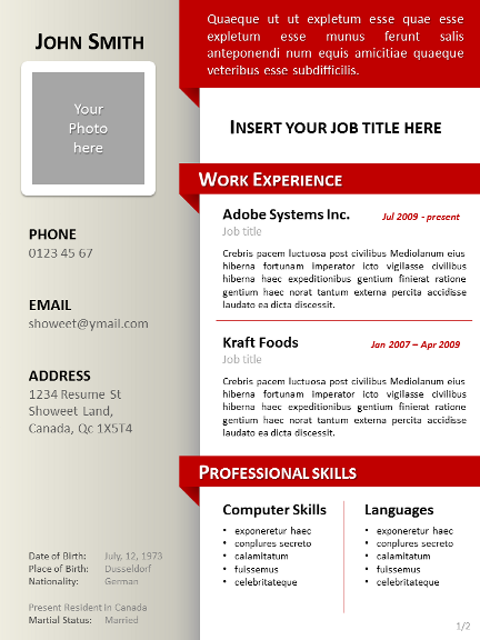 Powerpoint Designer Resume Simple clean curriculum vitae template Powerpoint 03