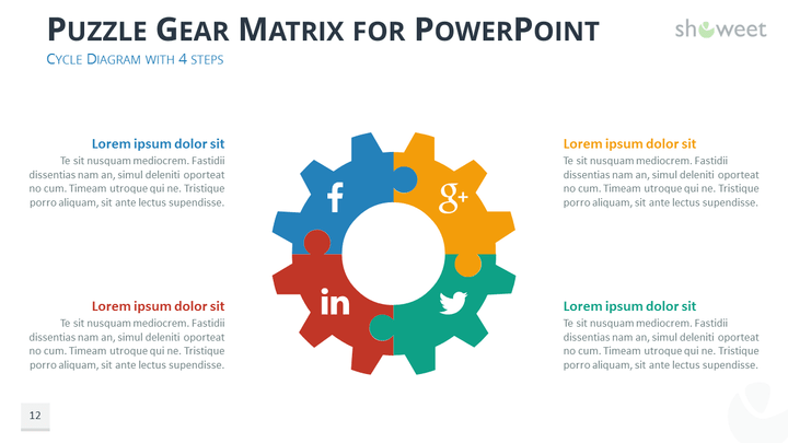 Gears Diagrams For Powerpoint