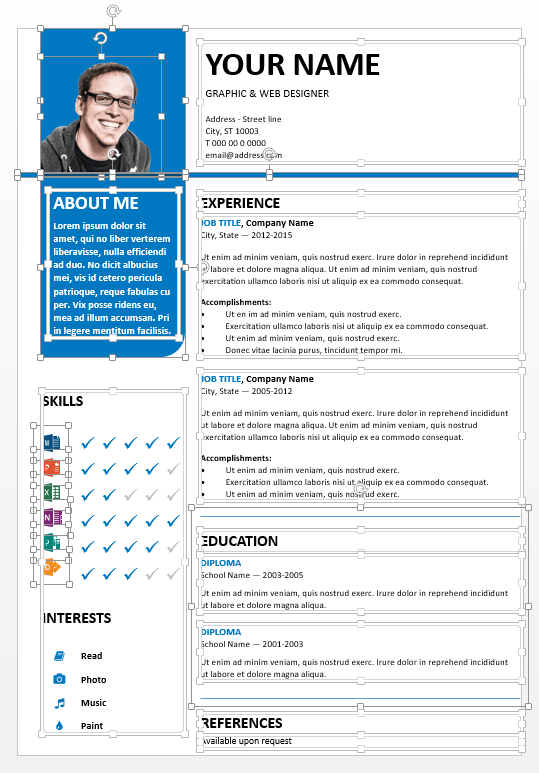 bayview clean powerpoint resume template