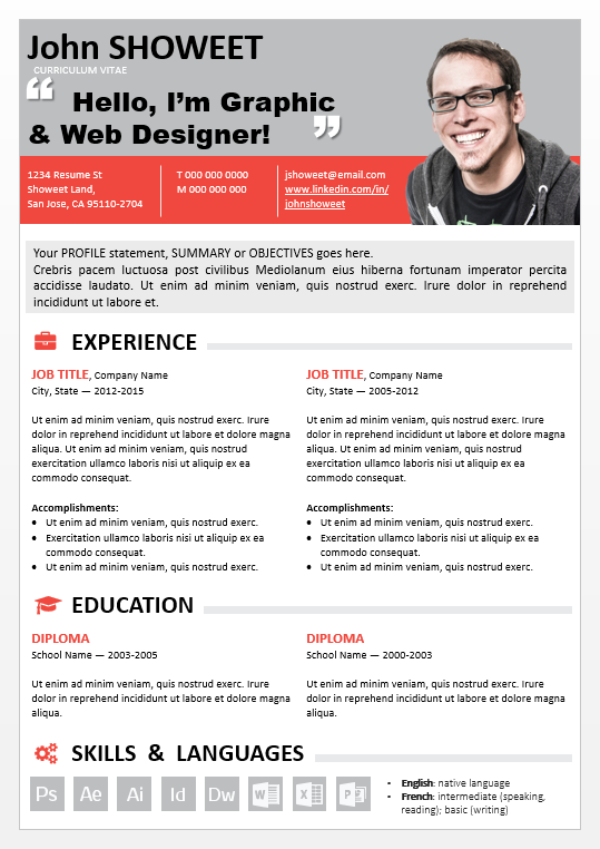 Clean-PowerPoint-Resume-screenshot