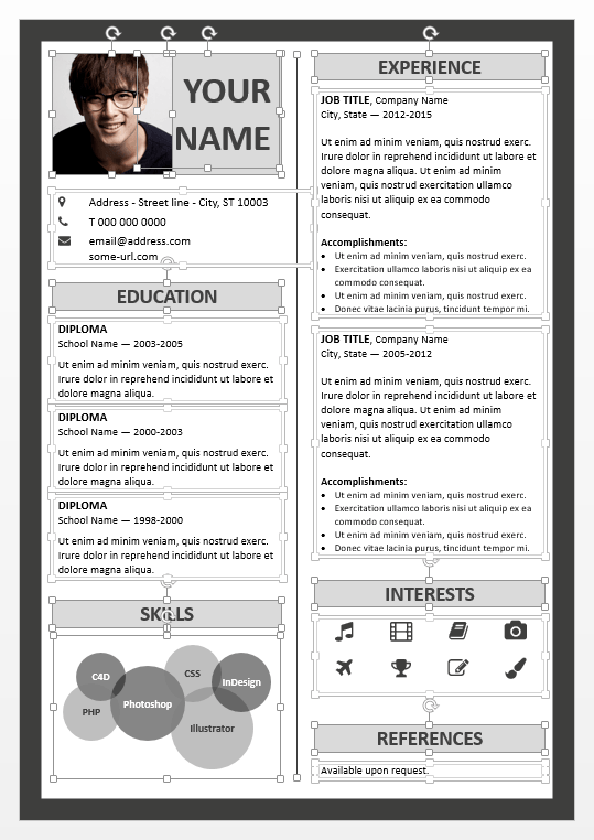 fitzroy border powerpoint resume template
