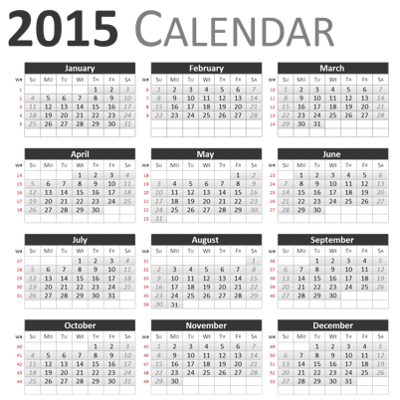 simple calendar 2015