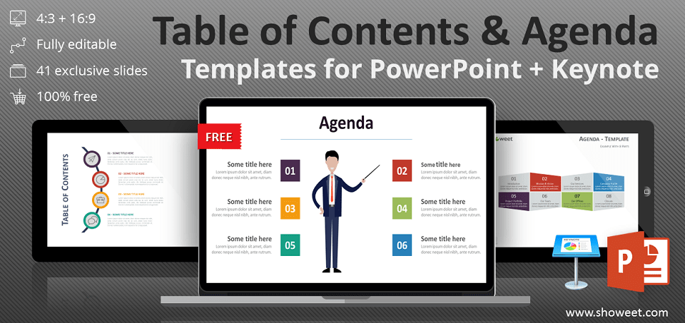 table of content templates for powerpoint and keynote