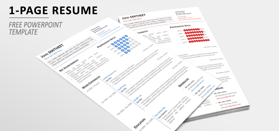 1 cv template for powerpoint