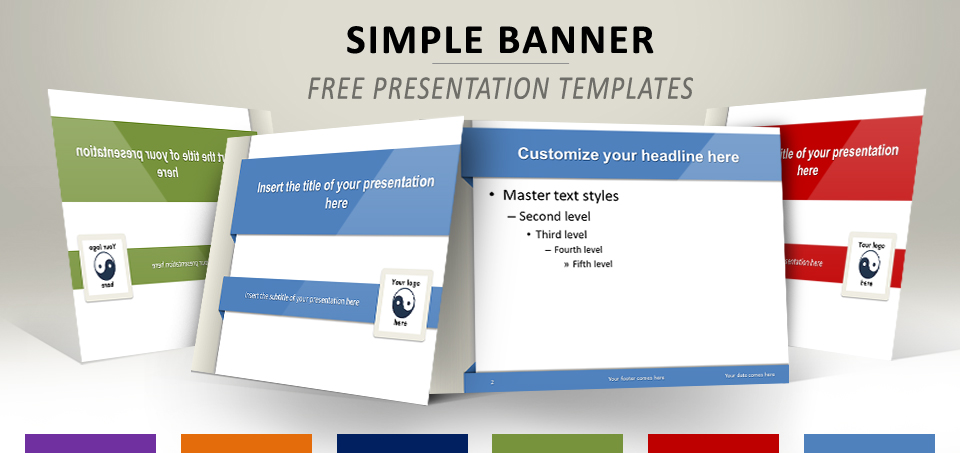 simple banner  u2013 free template for powerpoint and impress