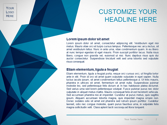 Origami Free Template For Powerpoint And Impress