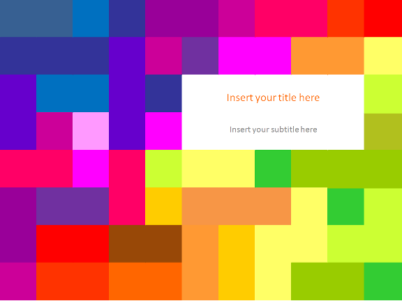 colorful pixel template for powerpoint