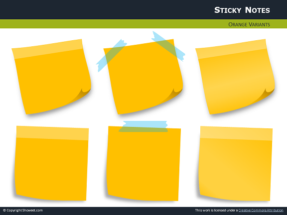 spiller udredning Solskoldning Sticky Notes With Pins For PowerPoint - Showeet