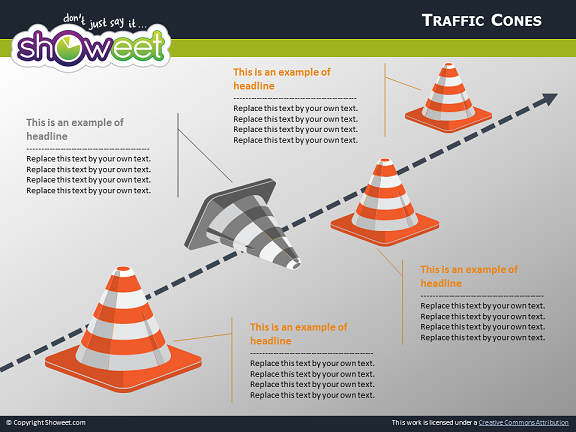 traffic cones diagrams for powerpoint