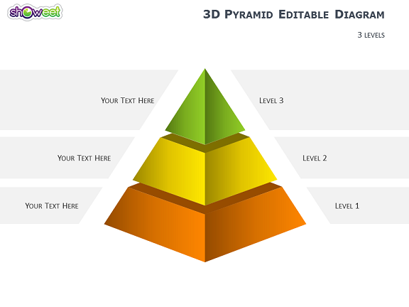 3D Pyramid Diagrams for PowerPoint