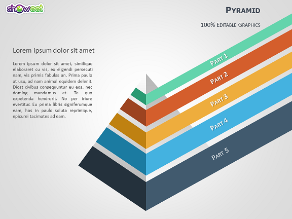 pyramid infographics powerpoint diagram
