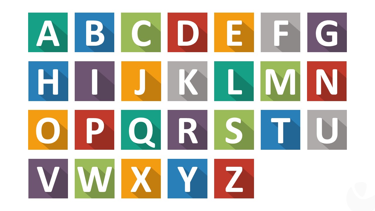 alphabet in powerpoint presentation