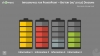 Infographics Batteries w/ levels diagram template for PowerPoint