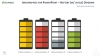 Infographics Batteries w/ levels diagram template for PowerPoint