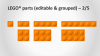 Lego PowerPoint Orange Bricks - Widescreen