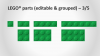 Lego PowerPoint Green Bricks - Widescreen