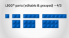 Lego PowerPoint Blue Bricks - Widescreen