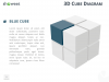 3D Cube Diagram for PowerPoint and Keynote - Blue Cube