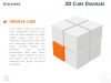 3D Cube Diagram for PowerPoint and Keynote - Orange Cube