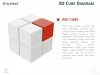 3D Cube Diagram for PowerPoint and Keynote - Red Cube