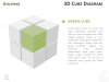 3D Cube Diagram for PowerPoint and Keynote - Green Cube