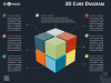 3D Cube Diagram Infographics for PowerPoint and Keynote - Dark Layout