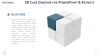 3D Cube Diagram for PowerPoint and Keynote - Blue Cube - Widescreen