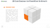 3D Cube Diagram for PowerPoint and Keynote - Orange Cube - Widescreen