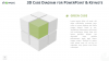 3D Cube Diagram for PowerPoint and Keynote - Green Cube - Widescreen