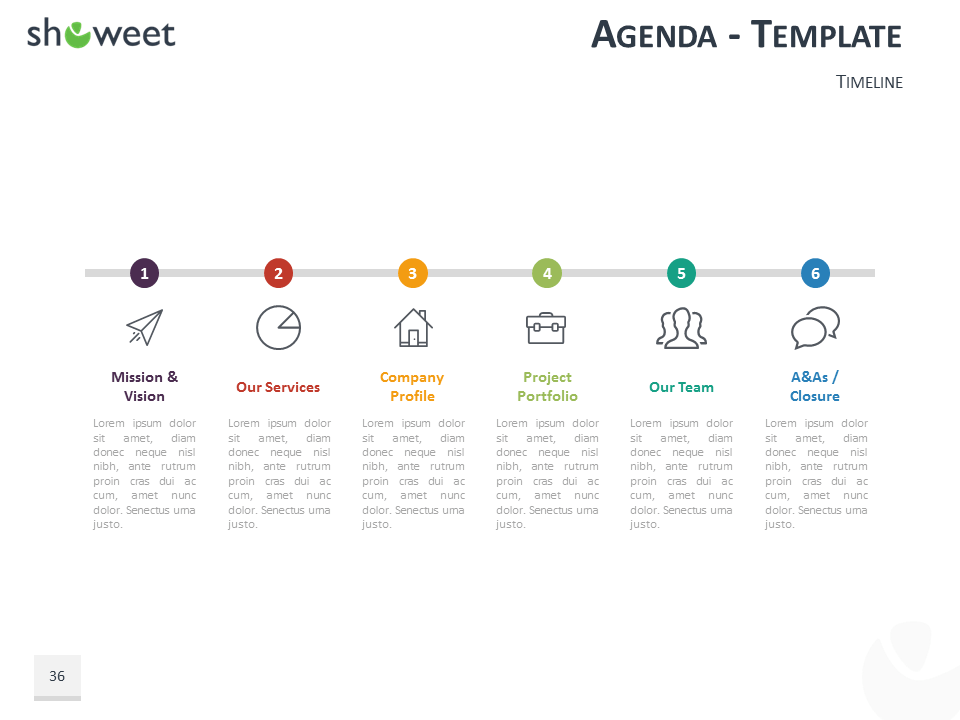 Table of Content Templates for PowerPoint and Keynote Showeet