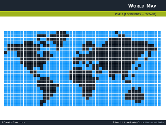 Free Pixel World Map For Powerpoint