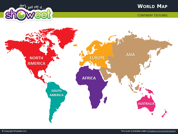 Carte Du Monde Pour Powerpoint