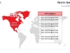 PowerPoint World Map with Rollover Effect - North America