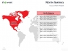 PowerPoint World Map with Rollover Effect - North America