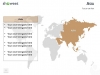 PowerPoint World Map with Rollover Effect - Asia