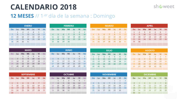 plantillas de calendarios 2018