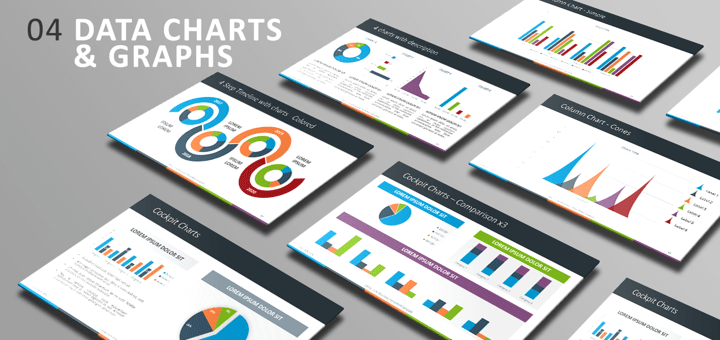 Plantilla PowerPoint gratis - Gráficos con datos