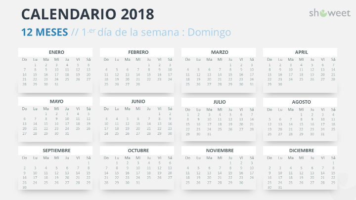calendarios en espanol