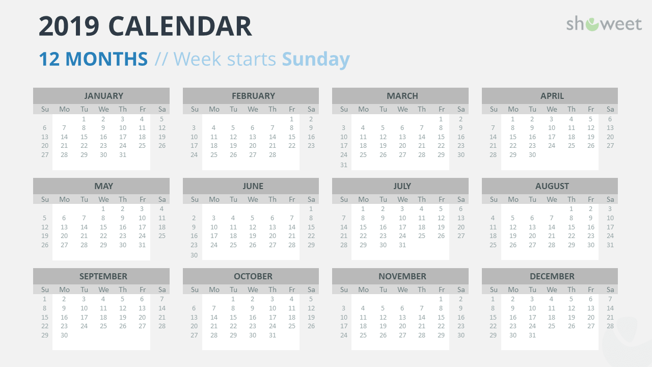 2019 calendar powerpoint templates 3 month 2019 calendar