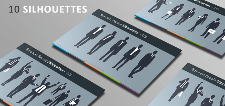 Modèle PowerPoint gratuit - Silhouettes