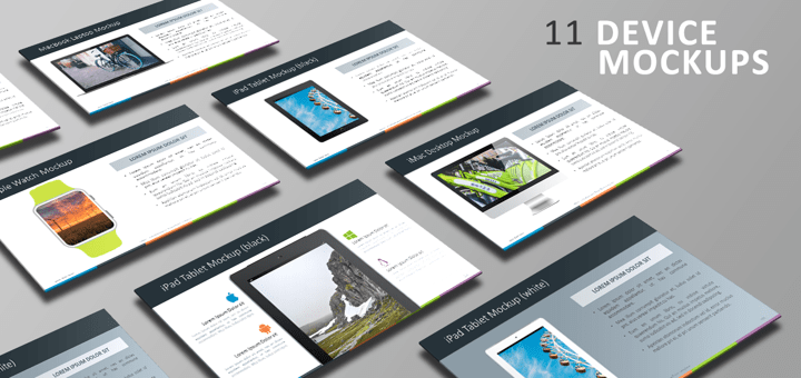 Free PowerPoint Template - Device Mockups