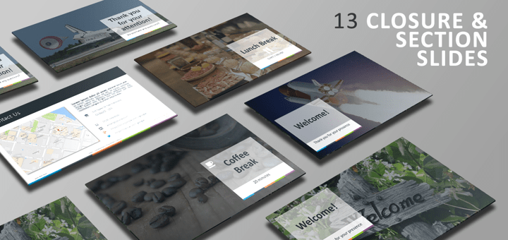 Free PowerPoint Template - Closure and Section Slides
