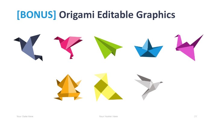 Powerpoint Origami Animation Origami - Plantilla Creativa para PowerPoint