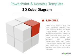 Cube Chart Powerpoint 3D Cube Diagram for PowerPoint and Keynote - Showeet