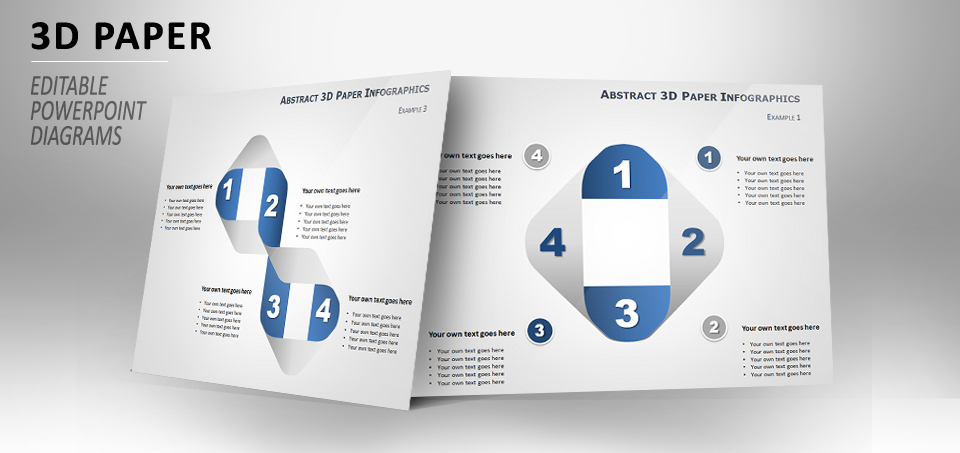 3d paper infographics for powerpoint