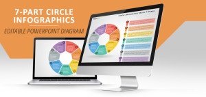Infografía Circular con 7 Partes para PowerPoint
