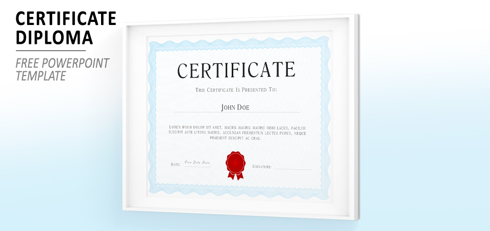 Certificate Diploma PowerPoint template