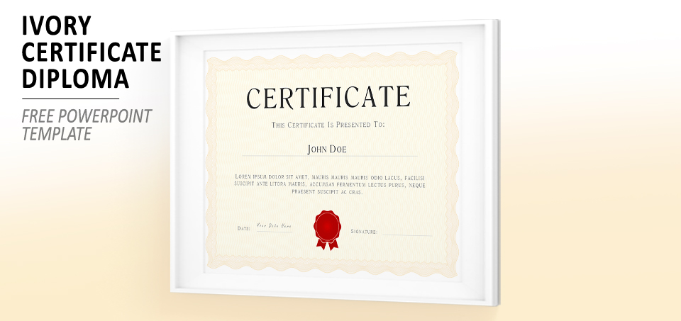 Certificate Diploma PowerPoint template