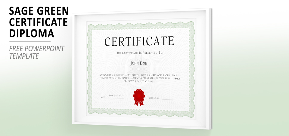 Certificate Diploma PowerPoint template