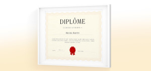Modèle de Diplôme pour PowerPoint Crème